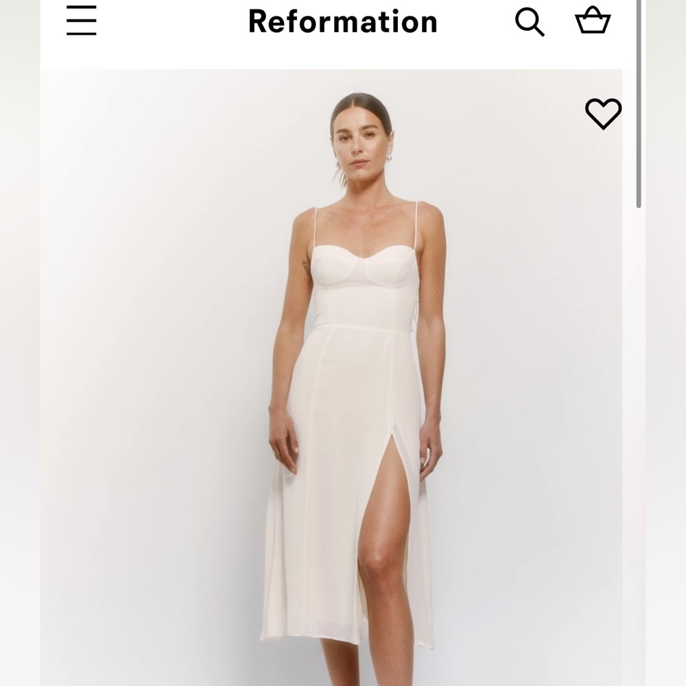 Reformation Juliette Dress Ivory 6